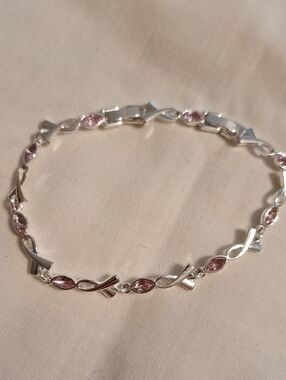 Avon Pink Hope Tennis Bracelet Or Anklet